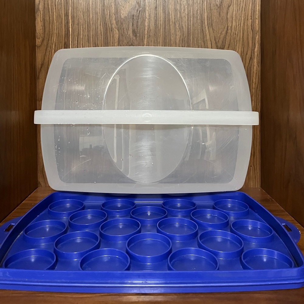 Blue and Clear Cupcake Carrier